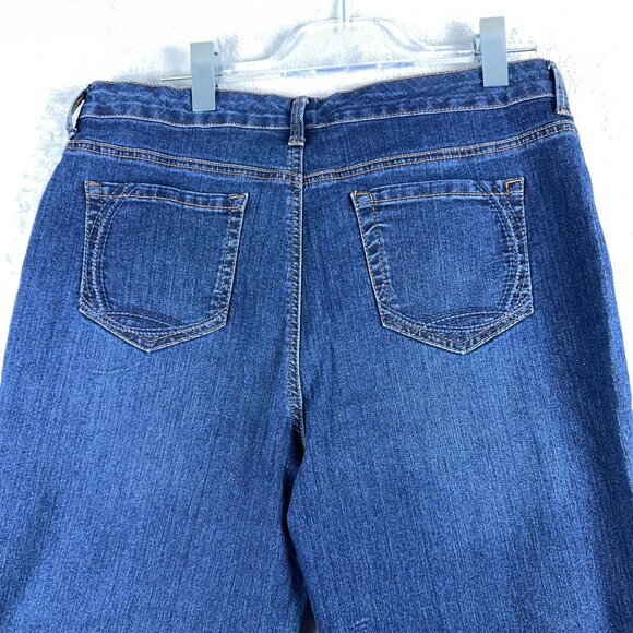 Gloria Vanderbilt Amanda 2.0 Straight Jeans All Around Slimming Womens Blue 14 - Picture 4 of 11